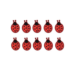 écusson thermocollant Coccinelle 10 pièces 4.9x7.2 cm