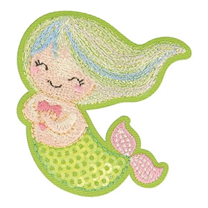 écusson thermocollant Sirène 5x4.5 cm