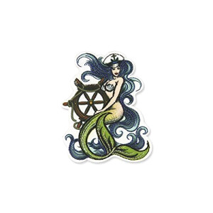 écusson thermocollant Sirène 3 pièces 6x6 cm