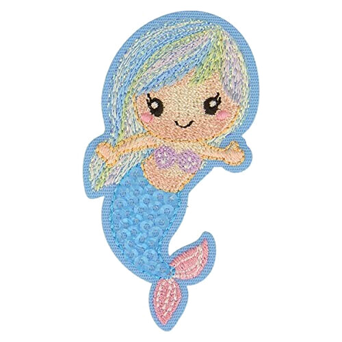 écusson thermocollant Sirène 3 pièces 6.5x4.5 cm