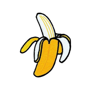 écusson thermocollant Banane multicolore 6.8x8.2 cm