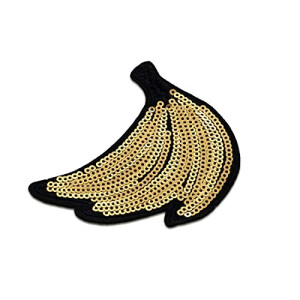 écusson thermocollant Banane 9.5x7 cm