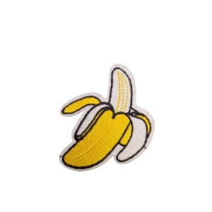 écusson thermocollant Banane 8x6 cm