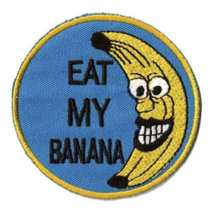 écusson thermocollant Banane 8 cm