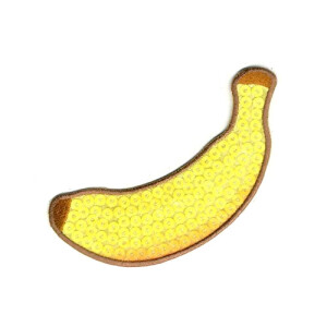 écusson thermocollant Banane jaune 2.7x9.5 cm