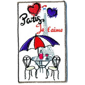 écusson thermocollant Paris 6x3.5 cm