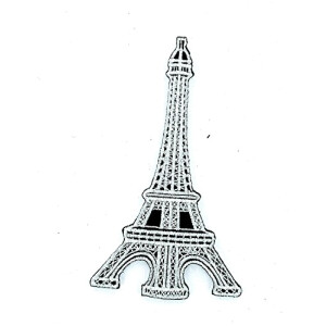 écusson thermocollant Paris blanc 58x102 mm