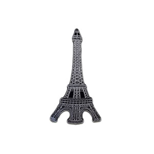 écusson thermocollant Paris argent 10x5.6 cm