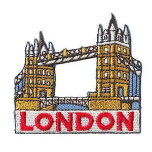 écusson thermocollant Londres multicolore 6.5x6 cm