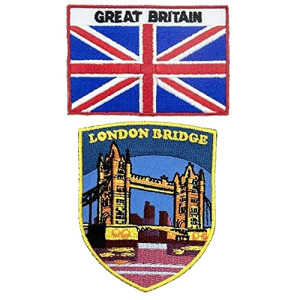 écusson thermocollant Londres 2 pièces 6.3x7.9 cm