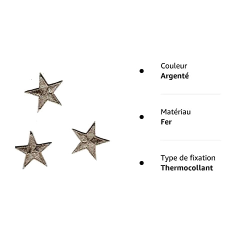 écusson thermocollant marron argenté 3x3 cm variant 0 