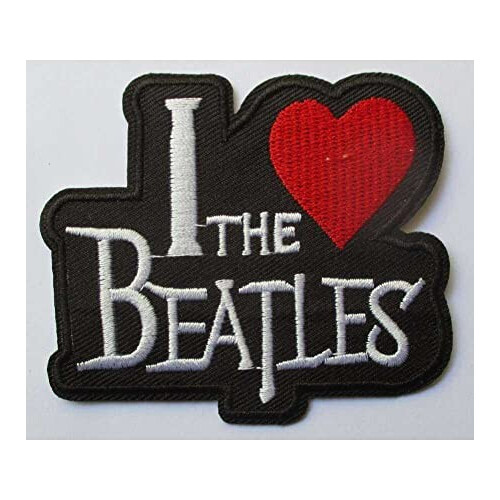 écusson thermocollant The Beatles rouge 8.5x7 cm