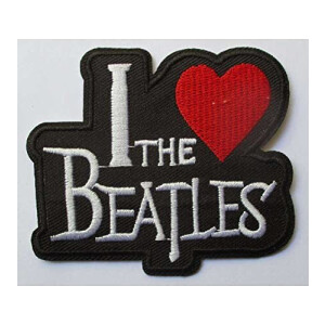 écusson thermocollant The Beatles rouge 8.5x7 cm