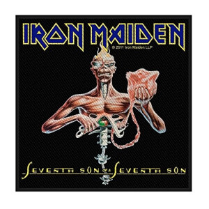 écusson thermocollant Iron Maiden noir 10 cm