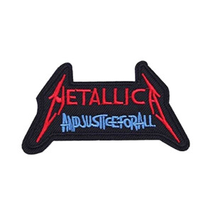 écusson thermocollant Metallica bleunoirrouge 9.5x5.5 cm