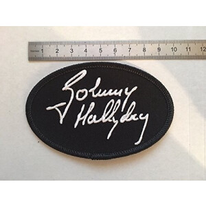 écusson thermocollant Johnny Hallyday bleu