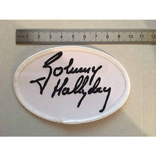 écusson thermocollant Johnny Hallyday bleu