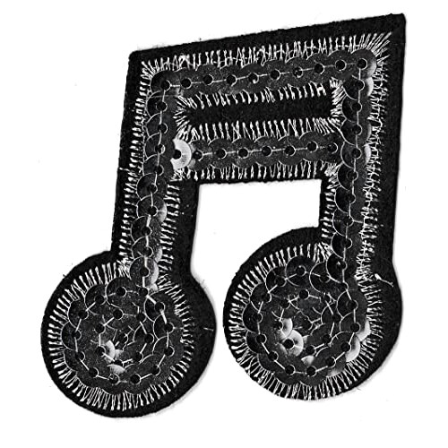 écusson thermocollant Note de musique 5.5x5.5 cm