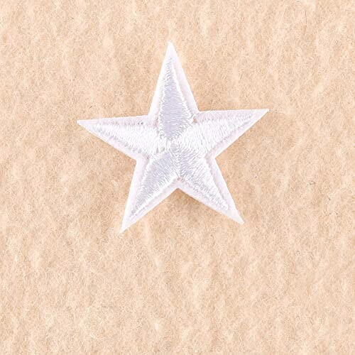 écusson thermocollant Étoile blancnoir 4.8x4.8 cm variant 3 