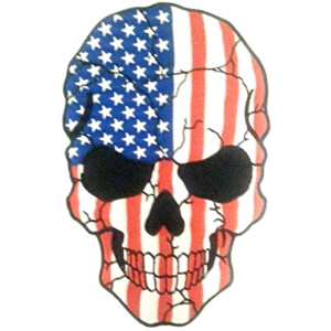 écusson thermocollant Tête de mort multicolore 26x16 cm