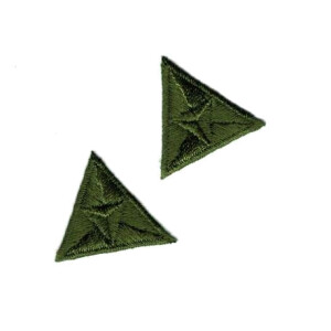 écusson thermocollant Triangle vert 2.20x2.50 cm