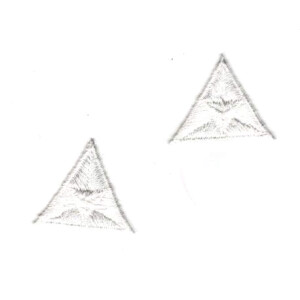 écusson thermocollant Triangle blanc 2.20x2.50 cm