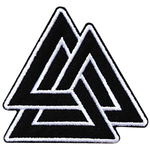 écusson thermocollant Triangle noir 7x7 cm