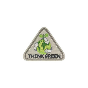 écusson thermocollant Triangle gris 4x6 cm
