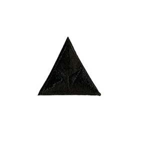 écusson thermocollant Triangle noir 3 pièces 2x2 cm