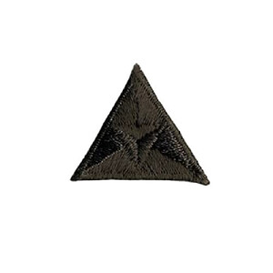 écusson thermocollant Triangle gris foncé 3 pièces 2x2 cm