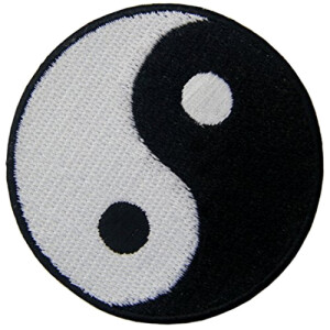 écusson thermocollant Yin Yang multicolore 1 pièces 4x4 cm