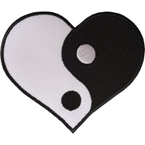 écusson thermocollant Yin Yang 8x7 cm