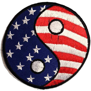 écusson thermocollant Yin Yang 7.6x7.6 cm
