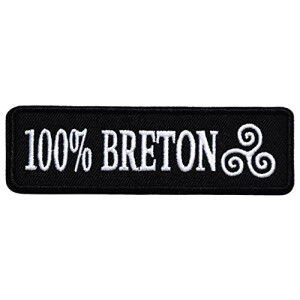 écusson thermocollant Viking noir 10x3 cm
