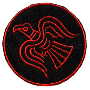 écusson thermocollant Viking noir 6 cm